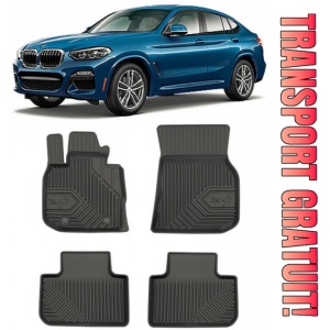 Bmw X4 G02 Din 04.2018 - Prezent, Suv , Set Covorase Auto Tip Tavita Premium 3D, din cauciuc