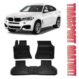 Bmw X6 F16, Suv, Din 11.2014 - 10.2019 , Set Covorase Auto Tip Tavita Premium 3D, din cauciuc