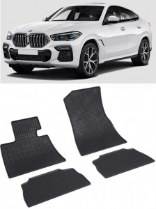 Bmw X6 G06, Suv, fabricat din 11.2019 - Prezent, set covorase auto dedicate, din cauciuc 100% Premium accesorii pentru autoturismul tau - masina v153971