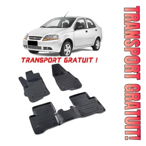 Chevrolet Aveo I 2002-2011 Set 4 covorase auto din cauciuc tip tavita premium line 3D - Transport Gratuit!