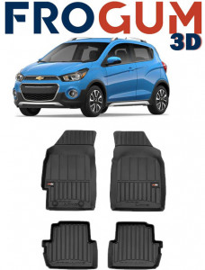 Chevrolet Spark M200 Din 05.2005 - 01.2010, Hatchback , Set Covorase Auto Tip Tavita Premium 3D, din cauciuc accesorii pentru autoturismul tau - masina v164843