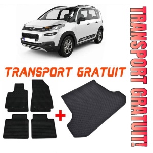 Citroen C3 Aircross Fabricata din 2017 - Prezent (Portbagaj Inferior) *1 , Set Covorase + tavita portbagaj auto