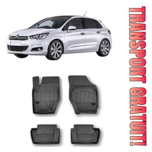 Citroen C4 I, Hatchback, Din 2004 - 2010 , Set Covorase Auto Tip Tavita Premium 3D, din cauciuc