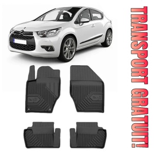 Citroen DS4 Din 03.2011 - 06.2018, Hatchback , Set Covorase Auto Tip Tavita Premium 3D, din cauciuc - Img 1