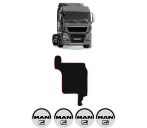 Covoras Camion Tir MAN TGX I din 2006-2021, Auto, 4x Stickere auto cu MAN