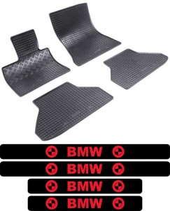 Covorase BMW X6 E71, SUV, din 06.2008 - 10.2014 si set 4 stickere protectie praguri BMW accesorii pentru autoturismul tau - masina v3355