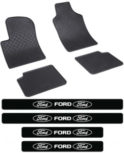 Covorase Ford KA II, Hatchback, din 2009 - 08.2017 si set 4 stickere protectie praguri Ford accesorii pentru autoturismul tau - masina v3475