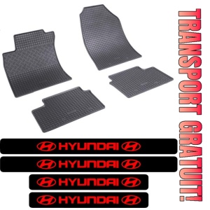 Covorase Hyundai i30 III, Coupe, din 02.2017 - prezent si set 4 stickere protectie praguri Hyundai