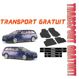 Covorase Opel Astra H, Combi 2004 - 12.2014 + Set stickere protectie praguri