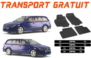Covorase Opel Astra H, Combi 2004 - 12.2014 + Set stickere protectie praguri accesorii pentru autoturismul tau - masina v22010