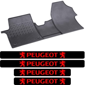 Covorase Peugeot Expert III, Van, din 01.2016 - prezent, 2-3 locuri si set 4 stickere protectie praguri Peugeot accesorii pentru autoturismul tau - masina v3247