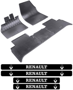 Covorase Renault Grand Scenic III, Van, din 04.2009 - 11.2016 si set 4 stickere protectie praguri Renault accesorii pentru autoturismul tau - masina v3363