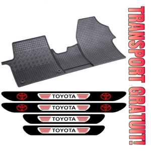Covorase Toyota ProAce II, Van, din 01.2016 - prezent, 2-3 locuri si set 4 stickere protectie praguri Toyota
