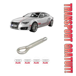 Cui carlig remorcare, tractare auto AUDI A7 Sportback (4KA) din 2017-2023, Otel, Cri-Flo, 4 Stickere cu AUDI