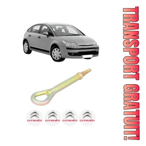 Cui carlig remorcare, tractare auto CITROEN C4 I (LC_) din 2004-2011, Otel, Cri-Flo, 4 Stickere cu CITROEN