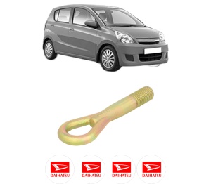 Cui carlig remorcare, tractare auto DAIHATSU CUORE VII (L275_, L285_, L276_) din 2007, Otel, Cri-Flo, 4 Stickere cu DAIHATSU - Img 2