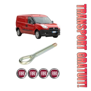 Cui carlig remorcare, tractare auto FIAT DOBLO Cargo (263_) din 2010-2023, Otel, Cri-Flo, 4 Stickere cu FIAT