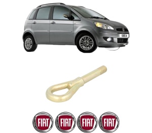 Cui carlig remorcare, tractare auto FIAT IDEA (350_) din 2003-2012, Otel, Cri-Flo, 4 Stickere cu FIAT - Img 2