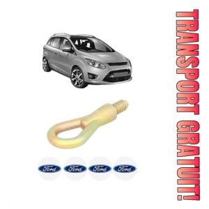 Cui carlig remorcare, tractare auto FORD C-MAX II (DXA/CB7, DXA/CEU) din 2010-2019, Otel, Cri-Flo, 4 Stickere cu FORD
