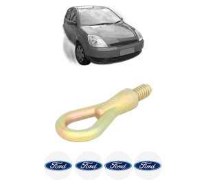Cui carlig remorcare, tractare auto FORD FIESTA V (JH_, JD_) din 2001-2008, Otel, Cri-Flo, 4 Stickere cu FORD - Img 2