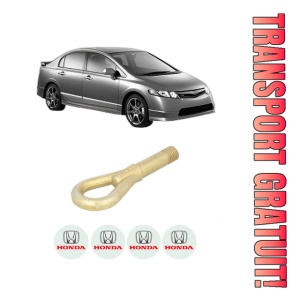 Cui carlig remorcare, tractare auto HONDA CIVIC VIII Saloon (FD, FA) din 2005-2012, Otel, Cri-Flo, 4 Stickere cu HONDA
