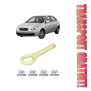 Cui carlig remorcare, tractare auto HYUNDAI ACCENT III Saloon (MC) din 2005-2010, Otel, Cri-Flo, 4 Stickere cu HYUNDAI