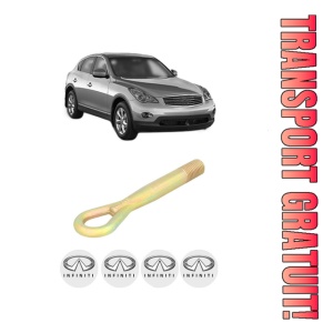 Cui carlig remorcare, tractare auto INFINITI EX din 2008-2010, Otel, Cri-Flo, 4 Stickere cu INFINITI
