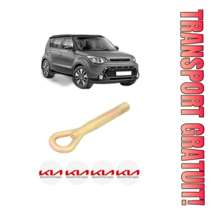 Cui carlig remorcare, tractare auto KIA SOUL II (PS) din 2014-2018, Otel, Cri-Flo, 4 Stickere cu KIA