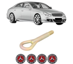Cui carlig remorcare, tractare auto MERCEDES-BENZ CLS (C219) din 2004-2010, Otel, Cri-Flo, 4 Stickere cu MERCEDES-BENZ - Img 2