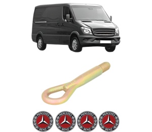 Cui carlig remorcare, tractare auto MERCEDES-BENZ SPRINTER 4,6-t Van (B906) din 2016-2018, Otel, Cri-Flo, 4 Stickere cu MERCEDES-BENZ - Img 2