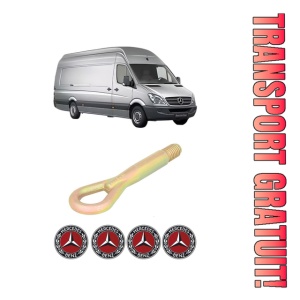Cui carlig remorcare, tractare auto MERCEDES-BENZ SPRINTER 5-t Van (B906) din 2006-2018, Otel, Cri-Flo, 4 Stickere cu MERCEDES-BENZ