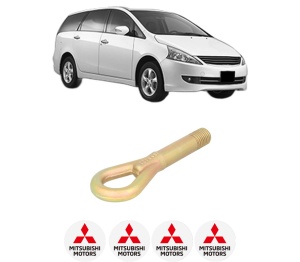 Cui carlig remorcare, tractare auto MITSUBISHI GRANDIS (NA_W) din 2004-2011, Otel, Cri-Flo, 4 Stickere cu MITSUBISHI - Img 2