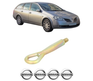 Cui carlig remorcare, tractare auto NISSAN PRIMERA Hatchback (P12) din 2002-2008, Otel, Cri-Flo, 4 Stickere cu NISSAN - Img 2