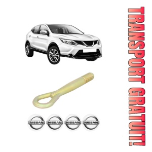 Cui carlig remorcare, tractare auto NISSAN QASHQAI II (J11, J11_) din 2013-2017, Otel, Cri-Flo, 4 Stickere cu NISSAN