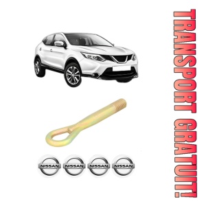 Cui carlig remorcare, tractare auto NISSAN QASHQAI II (J11, J11_) din 2013-2017, Otel, Cri-Flo, 4 Stickere cu NISSAN