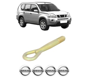 Cui carlig remorcare, tractare auto NISSAN X-TRAIL II (T31) din 2007-2014, Otel, Cri-Flo, 4 Stickere cu NISSAN - Img 2