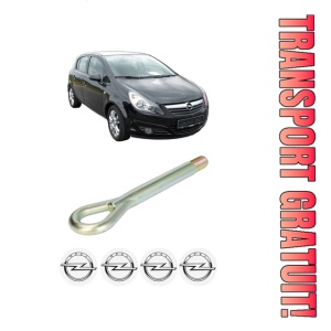 Cui carlig remorcare, tractare auto OPEL CORSA D (S07) din 2006-2014, Otel, Cri-Flo, 4 Stickere cu OPEL