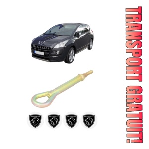 Cui carlig remorcare, tractare auto PEUGEOT 3008 I MPV (0U_) din 2009-2016, Otel, Cri-Flo, 4 Stickere cu PEUGEOT