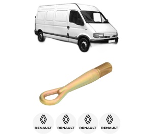 Cui carlig remorcare, tractare auto RENAULT MASTER II Van (FD) din 1997-2010, Otel, Cri-Flo, 4 Stickere cu RENAULT - Img 2