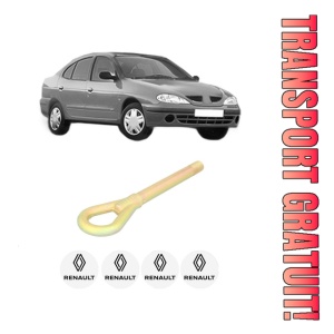 Cui carlig remorcare, tractare auto RENAULT MEGANE I Classic (LA0/1_) din 1999-2008, Otel, Cri-Flo, 4 Stickere cu RENAULT