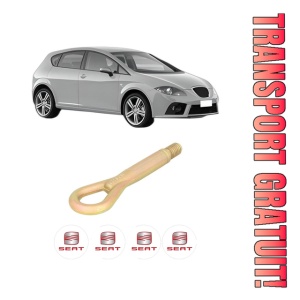 Cui carlig remorcare, tractare auto SEAT LEON (1P1) din 2005-2012, Otel, Cri-Flo, 4 Stickere cu SEAT