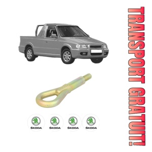 Cui carlig remorcare, tractare auto SKODA FELICIA I Pickup (6UF, 6U7) din 1997-2002, Otel, Cri-Flo, 4 Stickere cu SKODA