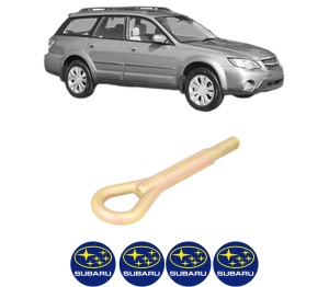 Cui carlig remorcare, tractare auto SUBARU OUTBACK (BL, BP) din 2003-2009, Otel, Cri-Flo, 4 Stickere cu SUBARU - Img 2