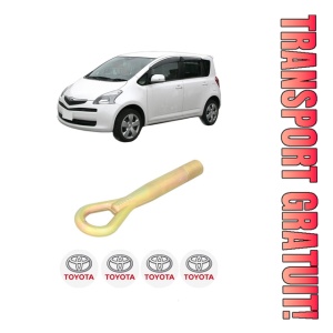 Cui carlig remorcare, tractare auto TOYOTA RACTIS (_P10_) din 2005-2010, Otel, Cri-Flo, 4 Stickere cu TOYOTA