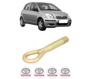 Cui carlig remorcare, tractare auto TOYOTA YARIS (_P1_) din 1999-2005, Otel, Cri-Flo, 4 Stickere cu TOYOTA - Img 2