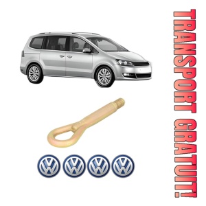 Cui carlig remorcare, tractare auto Volkswagen SHARAN (7N1, 7N2) din 2010-2022, Otel, Cri-Flo, 4 Stickere cu Volkswagen
