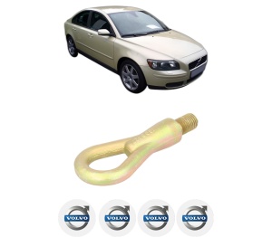 Cui carlig remorcare, tractare auto VOLVO S40 II (544) din 2004-2012, Otel, Cri-Flo, 4 Stickere cu VOLVO - Img 2