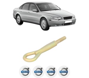 Cui carlig remorcare, tractare auto VOLVO S80 I (184) din 1998-2006, Otel, Cri-Flo, 4 Stickere cu VOLVO - Img 2