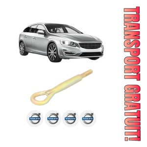 Cui carlig remorcare, tractare auto VOLVO V60 I (155) din 2010-2018, Otel, Cri-Flo, 4 Stickere cu VOLVO