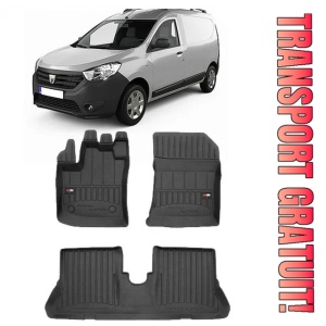 Dacia Dokker Din 11.2012 - Prezent, Van , Set Covorase Auto Tip Tavita Premium 3D, din cauciuc